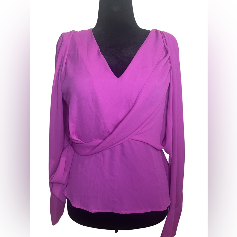 Atlein Collective Magenta Wrap Top